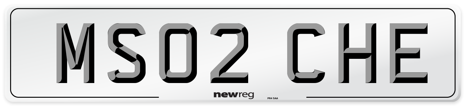 MS02 CHE Number Plate from New Reg